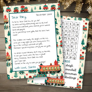 Lettre personnalisée mignonne de Père Noël Reche