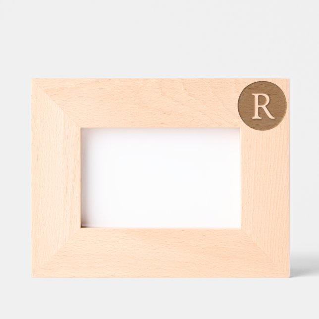 Lettre personnalisée Monogramme Cadres gravés (Recto)