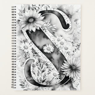 LETTRE PERSONNELLE S Carnet D'Aquarelle Florale