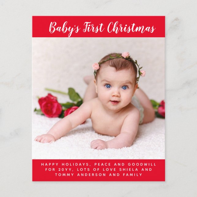 LETTRE PHOTOGRAPHIQUE DE Noël Budget Baby First (Devant)