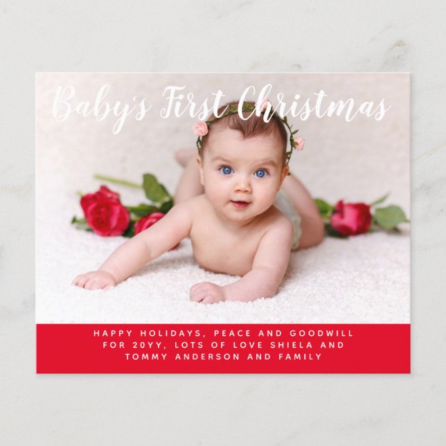 LETTRE PHOTOGRAPHIQUE DE Noël Budget Baby First (Devant)