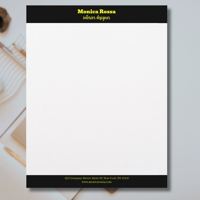 Lettre Professionnel Simple Moderne En-Tête De Lettres Ja (Créateur téléchargé)