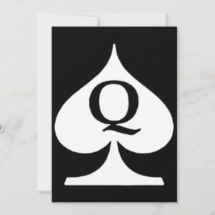 Lettre Queen Of Spades Q Deck De Cartes Poker Symb