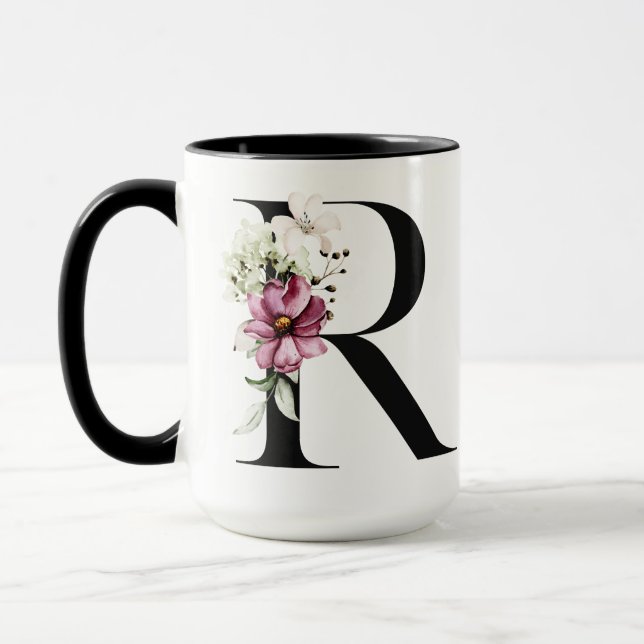 Lettre R monogrammée | Tasse à café (Gauche)