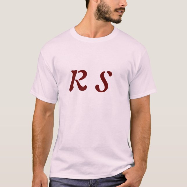 LETTRE R S TSHIRT POUR COUPLES (Devant)