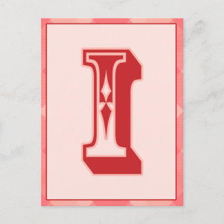 Lettre rose "I" Typographie Carte Banner