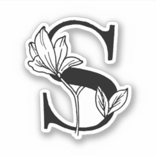 Lettre S - Rose Sticker
