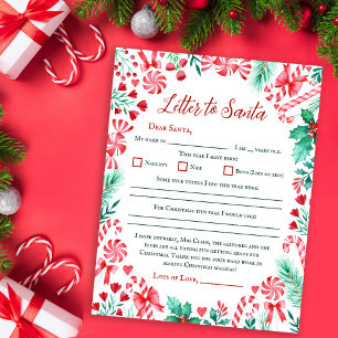 LETTRE sucre de canne Aquarelle Kids à Père Noël