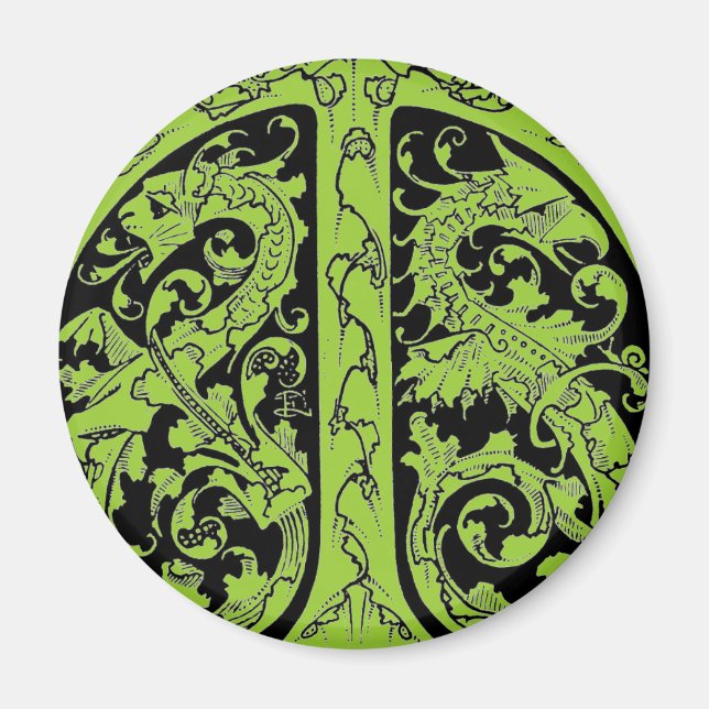 Lettre T avec aimant Dragons (Devant)