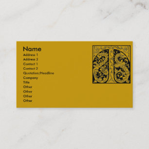 Lettre T avec Carte de visite Dragons