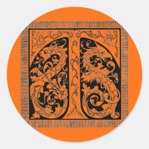 Lettre T avec Sticker Dragons