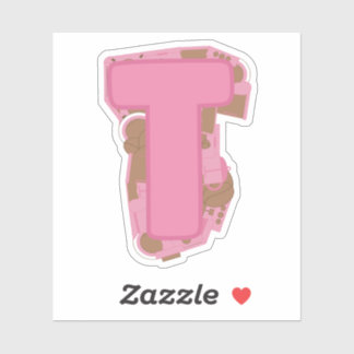 LETTRE THÈME DE Café T Sticker en vinyle coupé sur