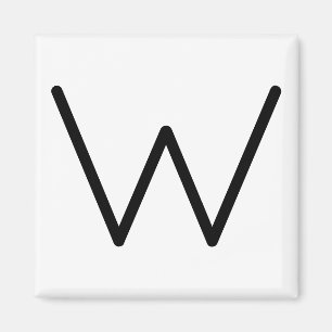 Lettre Titre "w" Magnet