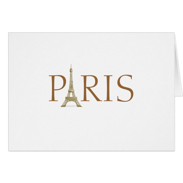 LETTRE Tour Eiffel Paris Voyage Unique (Devant horizontal)