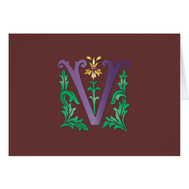 Lettre V Monogramme (Devant horizontal)