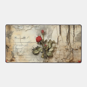 Lettre vintage d'amour parchemin avec fleurs (10)