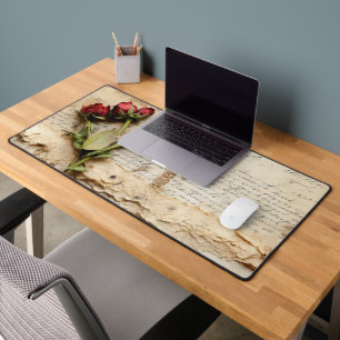 Lettre vintage d'amour parchemin avec fleurs (2)