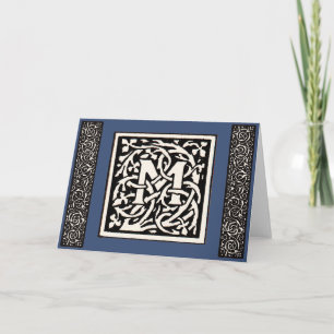 Lettre vintage de Nouveau d'art du monogramme M