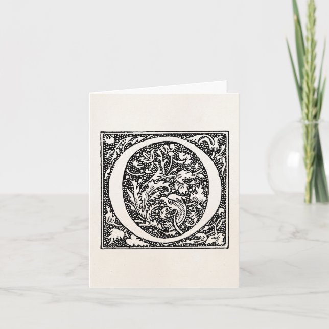 Lettre vintage O Parchemin De Monogramme "O" Initi (Devant)