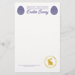 Lettre Violette Du Blank Bunny De Pâques