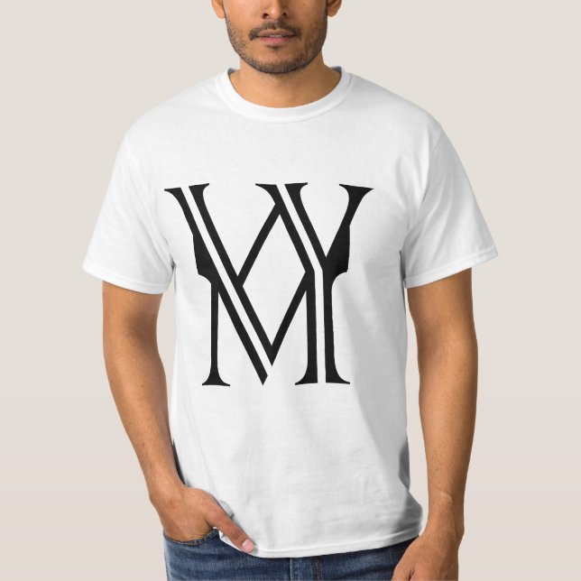 Lettre W&M ( matière vive blanche ) T-shirt (Devant)