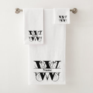 Lettre W Monogramme Ensemble de cadeaux de bain in