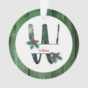 *~* Lettre W Rustic Christmas PHOTO Wood AP44