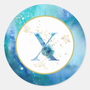 *~* LETTRE X - Sticker d'enveloppe nautique de pla