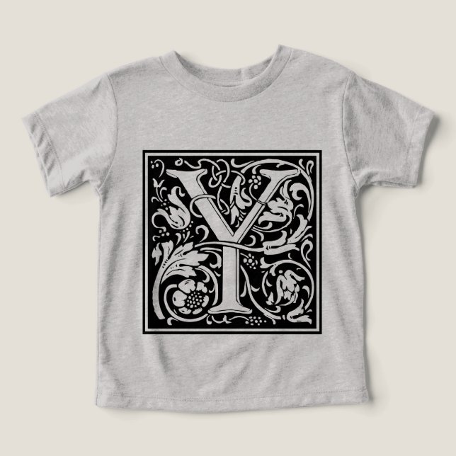 Lettre Y Monogramme médiéval Art Nouveau (Design Recto)