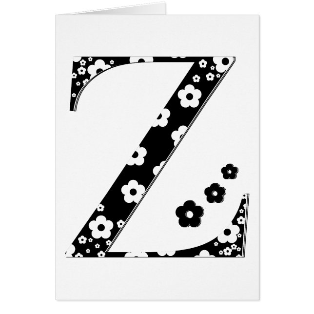 lettre Z à motifs floraux (Devant)