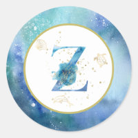 *~* LETTRE Z - Autocollant d'enveloppe de plage na