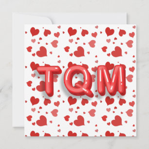Lettres 3d TQM du Coeur Rouge