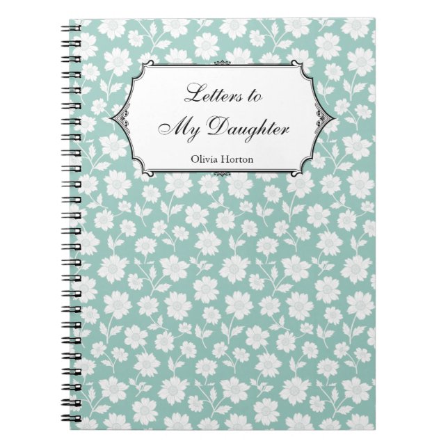 Lettres à ma fille Journal Baby shower unique (Devant)