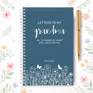 Lettres à ma grand-mère Journal de deuil en bleu o