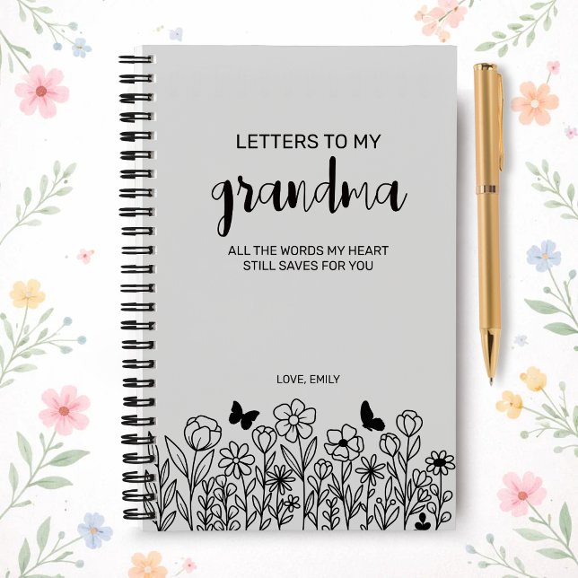Lettres à ma grand-mère Journal de deuil en gris c (Créateur téléchargé)