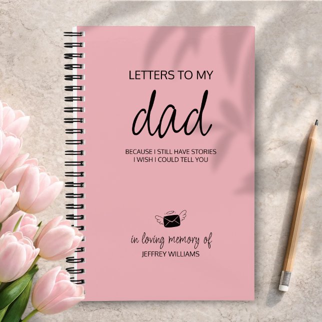Lettres à mon papa Journal de deuil en rose blush (Créateur téléchargé)