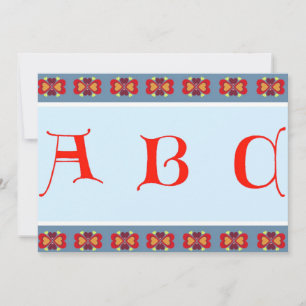Lettres ABC Invitation