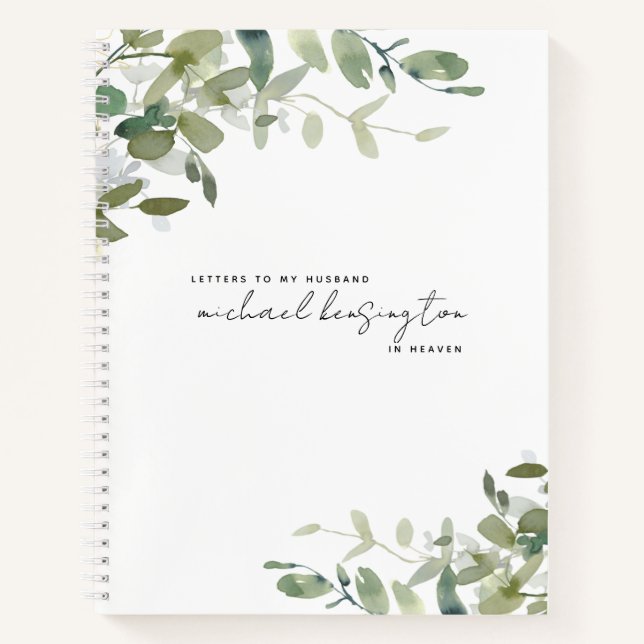 Lettres au mari dans le Heaven Grief Journal (Devant)