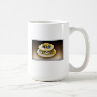 Lettres brouillées tasse avec gâteau casquette