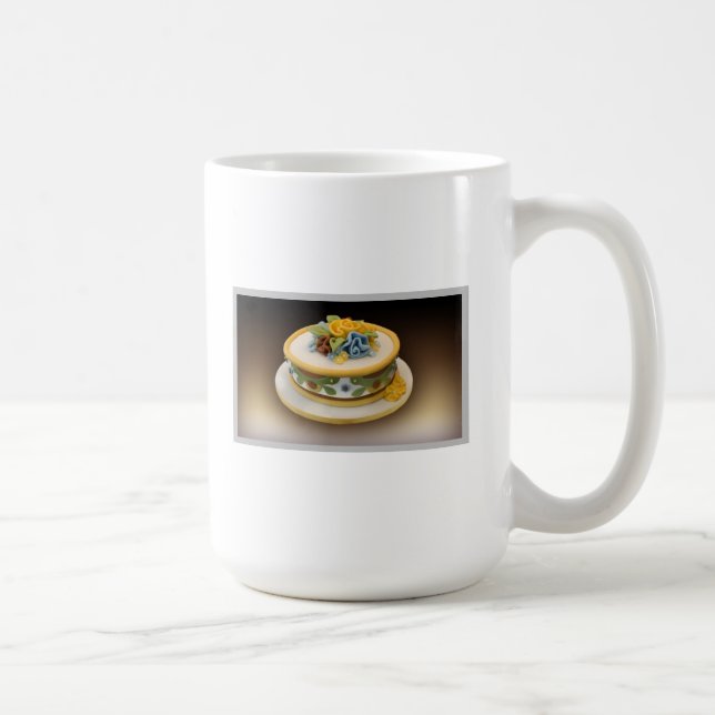 Lettres brouillées tasse avec gâteau casquette (Droite)