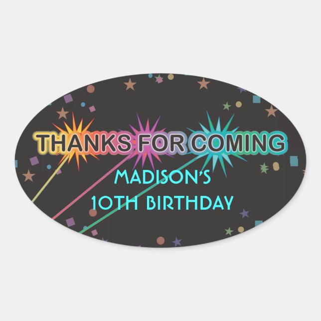 Lettres de balise laser Merci Favoriser Sticker (Devant)