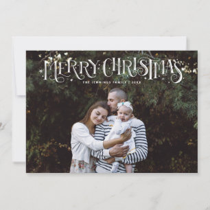 Lettres de Noël sur le Carte photo de famille supé