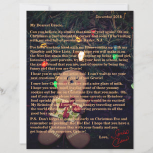 Lettres de Père Noël Gingerbread Man