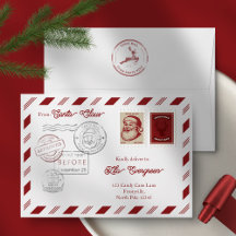 Lettres de Père Noël sous enveloppe