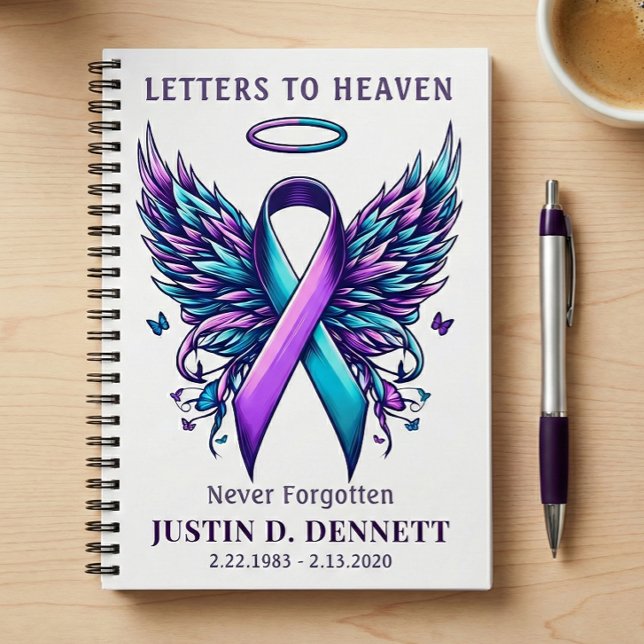 Lettres de perte de suicide au journal de deuil cé (Letters to heaven suicide loss greif notebook journal)
