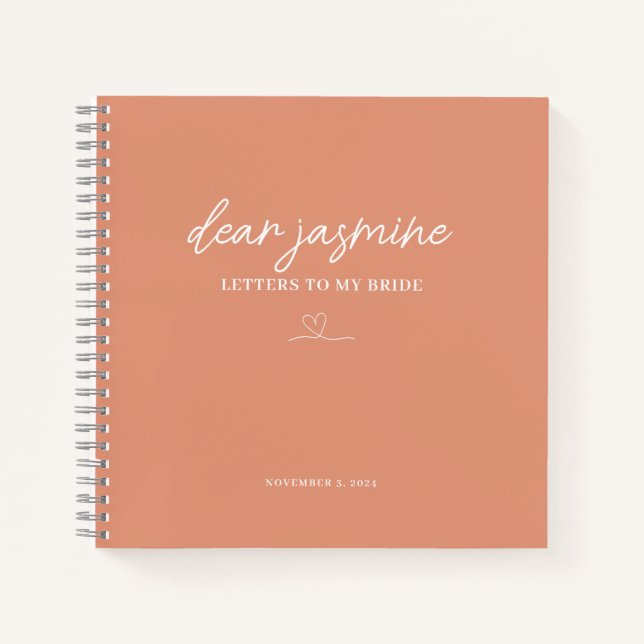 Lettres de tangerine à mon Carnet de mariée (Devant)