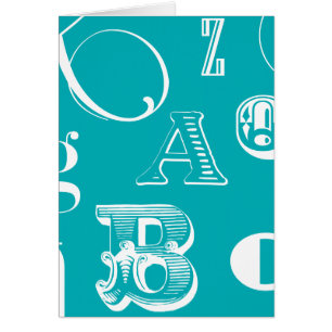 Lettres décoratives sur Arrière - plan bleu