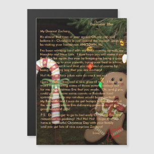 Lettres du Père Noël Gingerbread 5x7
