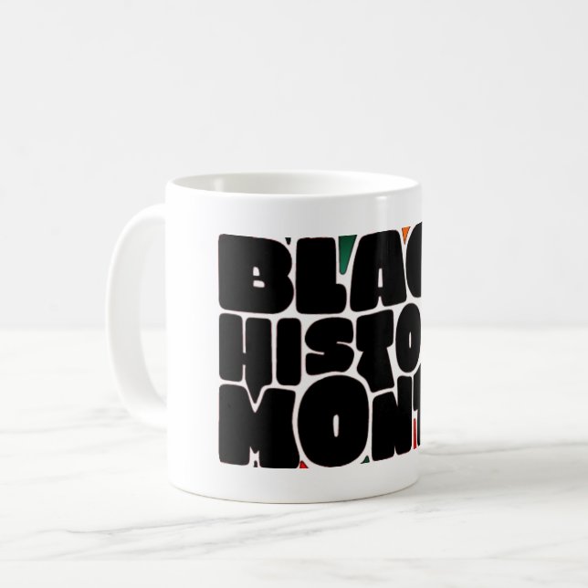 Lettres en gras Mois de l'histoire noire Mug (Devant gauche)
