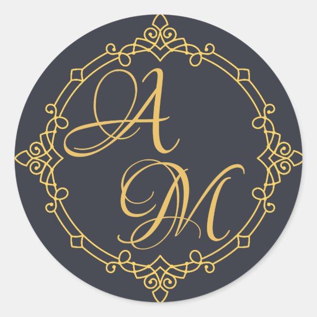 Lettres ensemble Sticker scellant invitation (Devant)